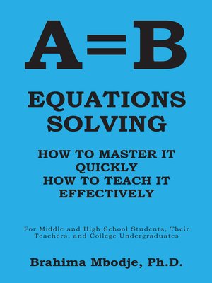 cover image of A=B Equations Solving